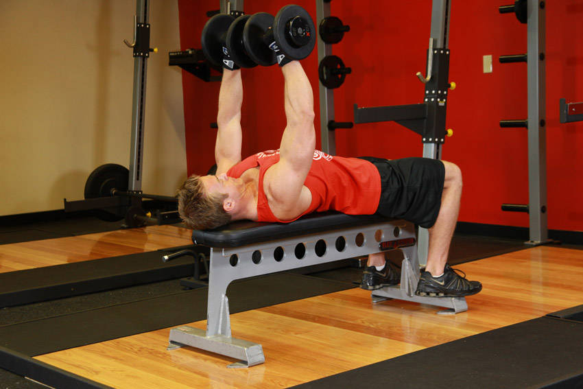 Flat DB Bench Press end
