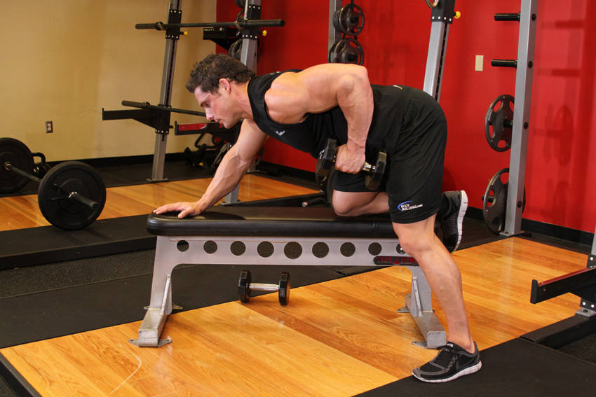 One-Arm DB Row end