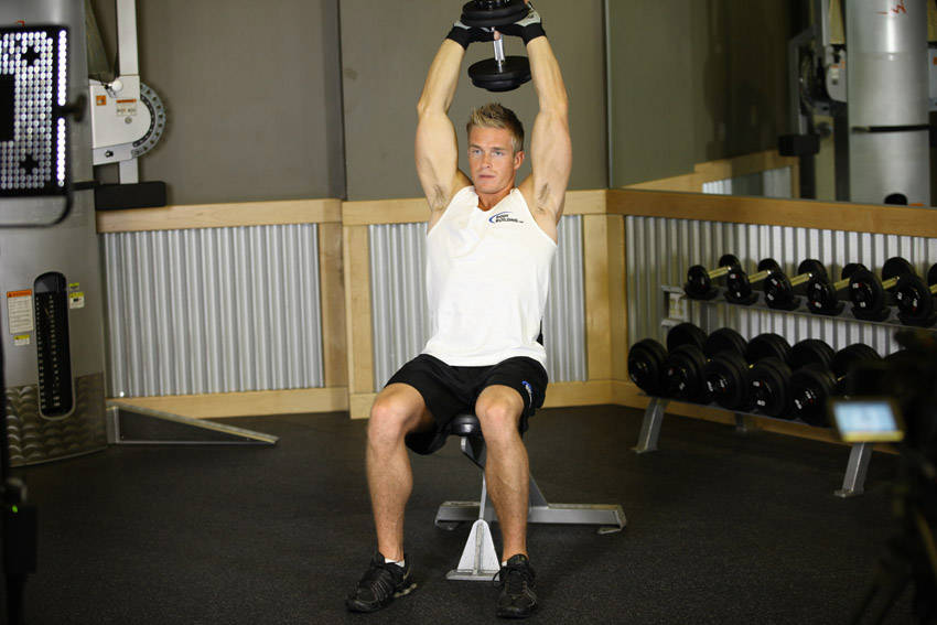 Overhead Triceps Press end
