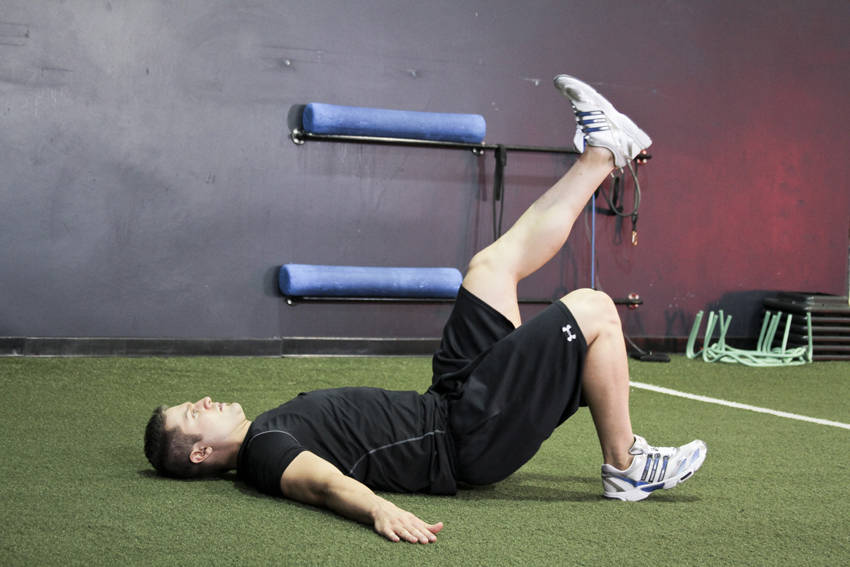 Single-Leg Glute Bridge start