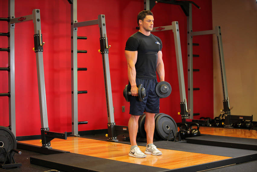 DB Romanian Deadlift start
