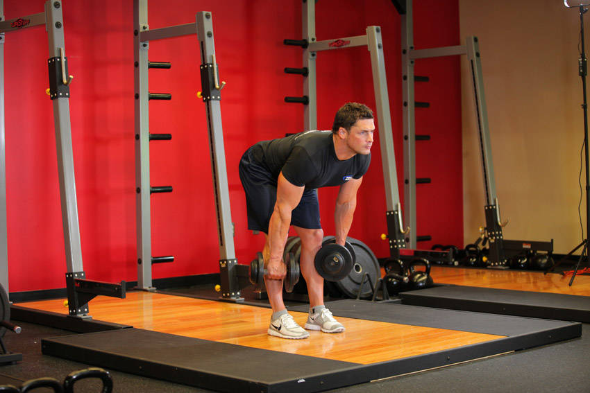 DB Romanian Deadlift end